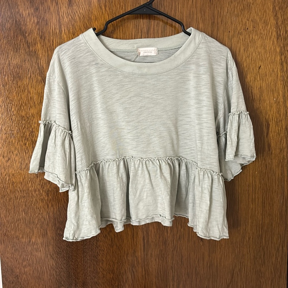 Altar’d State Ruffle Crop Tee